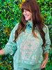 Queen Of Sparkles Dusty Green Polka Dot Logo Sweatshirt (Reg. & Plus)