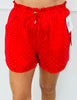 Red Rhinestone Pocket Shorts (Reg. and Plus)
