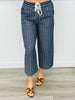 Drawstring Striped Culotte Pants (Reg.) - 3 Colors