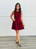 Burgundy Drop Waist Dress (Reg)