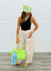 Ivory/Brown Speckled Print Barrel Pants (Reg.)