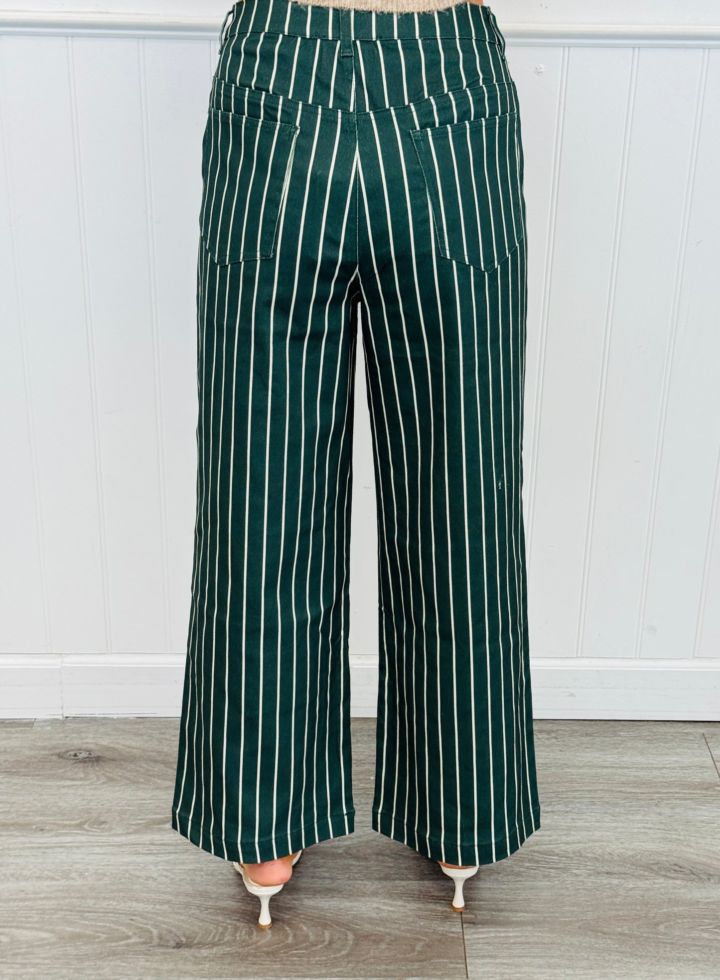 Pinstriped Wide Leg Pants (Reg.) - 3 Colors