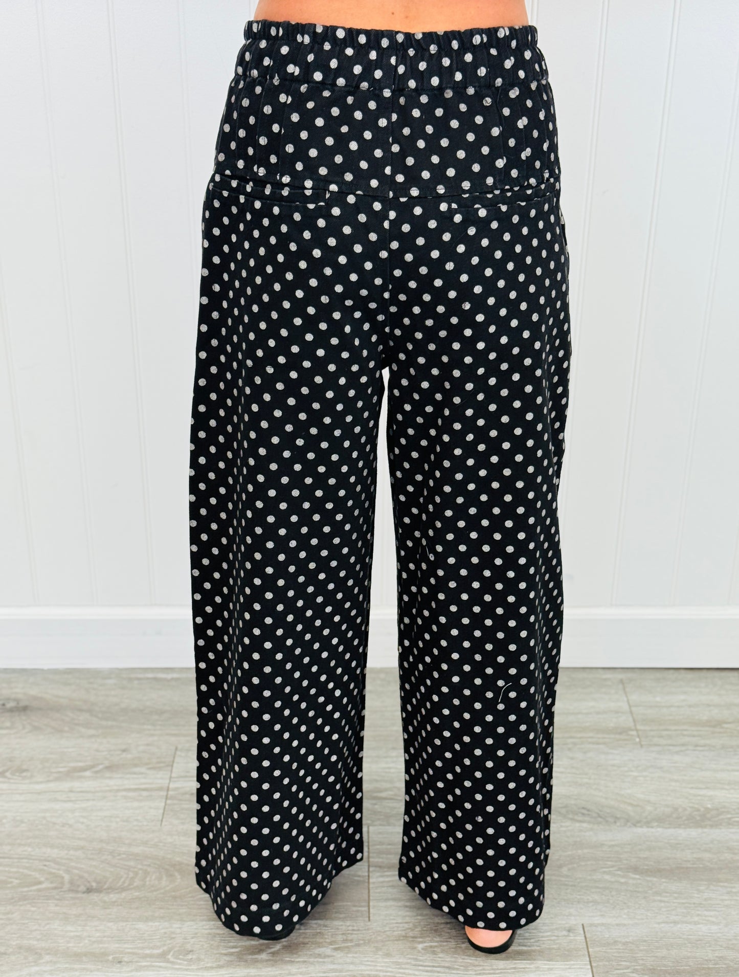 Drawstring Polka Dot Gaucho Pants (Reg.) - 2 Colors