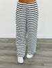 Black/White Striped Bow Front Top with Pants Set (Reg.)