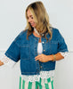 Denim Crochet Lace Trim Jacket (Reg.)