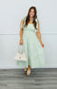 Mint Striped Oxford Pintuck Maxi Dress (Reg.)