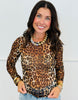Leopard Print LS Mesh Top (Reg. and Plus)