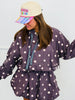 Polka Dot Hooded Jacket (Reg & Plus) - 2 Colors