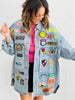 Denim Multi Patch Lightweight Jacket (Reg. & Plus)