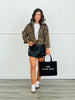 Black Faux Leather Asymmetrical Skort (Reg.)