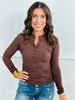 Ribbed Henley Modern Top (Reg.) - 6 Colors.