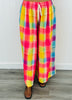 Color Crush Plaid Palazzo Pants (One Size)