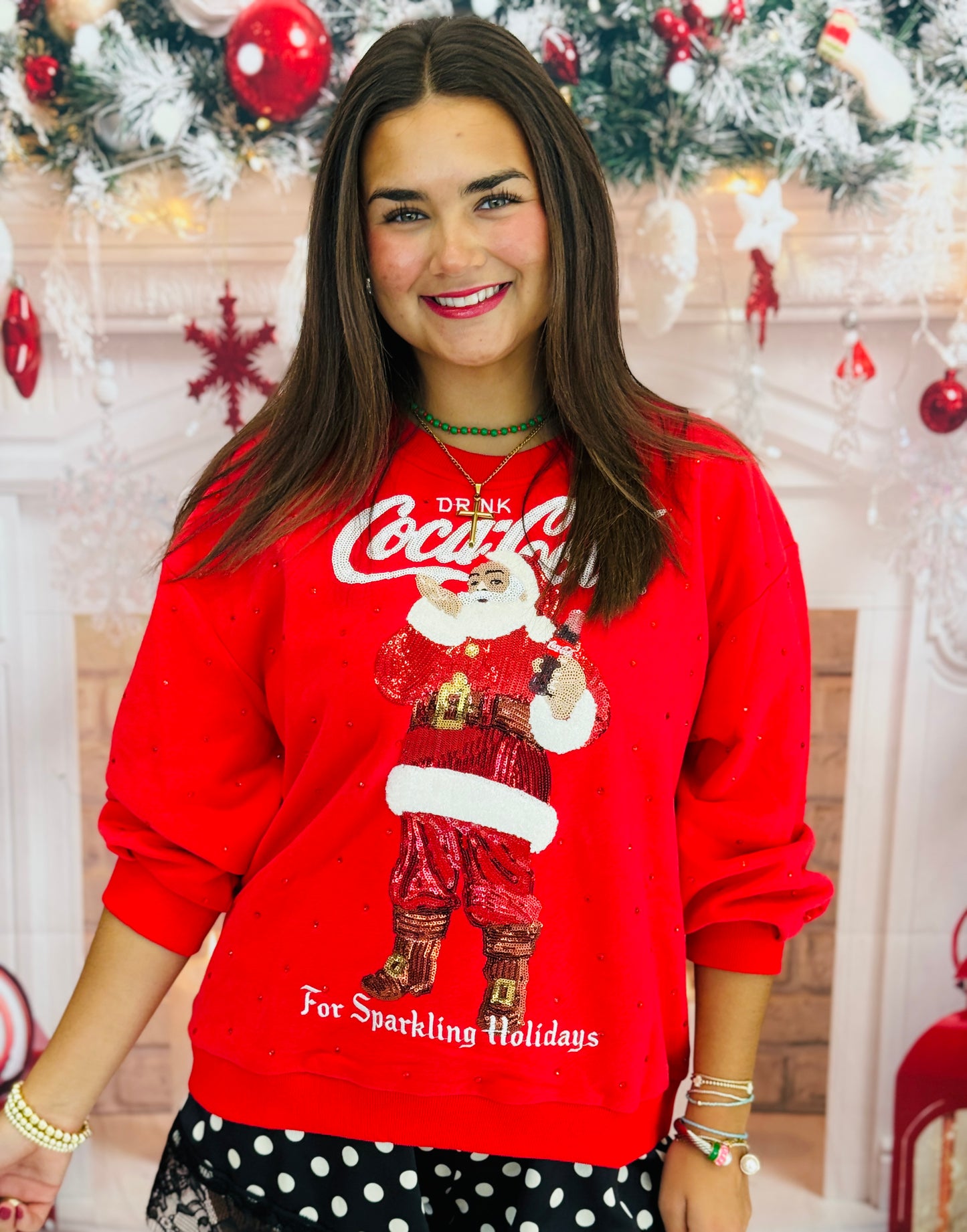 Queen Of Sparkles Licensed 'Drink Coca-Cola For Sparkling Holidays' Sweatshirt (Reg. & Plus)