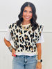 Leopard Twofer Sweater Vest Top (Reg & Plus)