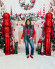 Navy/Red Plaid Puffer Vest (Reg. and Plus)