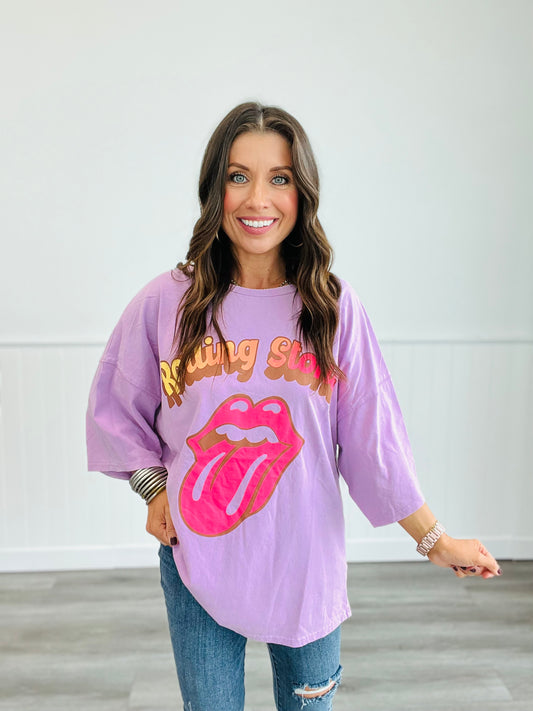 Oversized Rolling Stones Graphic Tee (Reg)