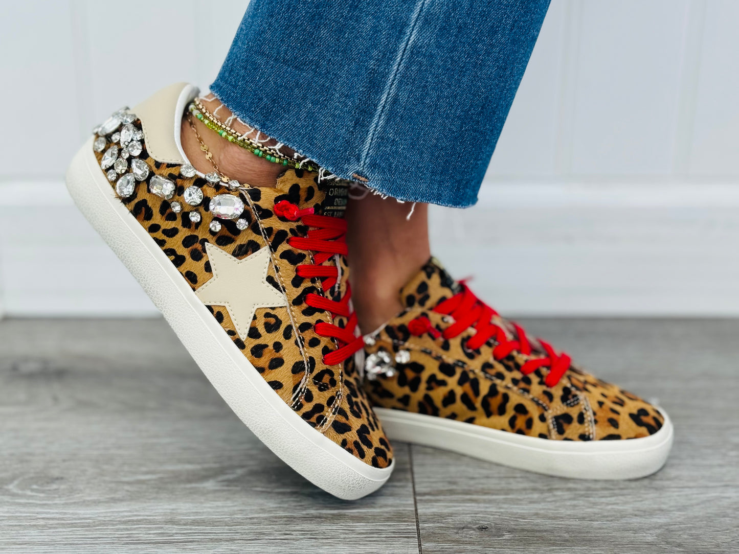VH x WR Luxe Leopard Crystal Sneakers