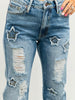 Denim High Rise Star Patch Dad Jeans (Reg.)