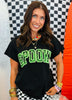 Queen Of Sparkles Black & Neon Green Spider Web 'Spooky' Tee (Reg. and Plus)