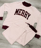 Dusty Pink Striped Drawstring Pants (Reg.)