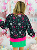 Foil Bow Christmas Treat Snowflake Pullover (Reg. and Plus)