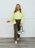Soft Moss High Low Oversized Sweatshirt (Reg.)