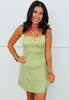 Light Green/White Polka Dot Mini Dress (Reg.)