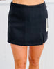 Brushed Faux Wool Side Slit Skort (Reg)-2 Colors