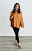 Caramel Collared Sweater Top (Reg & Plus)