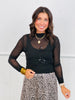 Sheerly There Sequin Mesh Top (Reg & Plus)-2 Colors