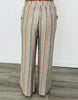 Multi Striped Pocket Wide Leg Pants (Reg. and Plus)