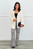 POL Powder Cream Chenille Pearl Studded Sweater Cardigan (Reg.)