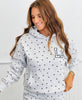 Fleece Polka Dot LA Patch Hoodie Sweatshirt  (Reg.)-2 Colors