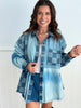 Denim Checkered Mix Match Top (Reg.)