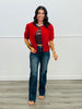 Red Horse Graphic Puff Sleeve Knit Cardigan (Reg.)