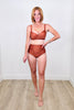 Rust High-waist Tie Back Bikini Two Piece Swimsuit (Reg.)