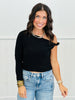 Fitted One Shoulder Long Sleeve Top (Reg.) - 6 Colors