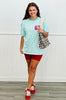 Washed Mint Laser Cut 63 Graphic Tee (Reg.)