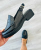 Black Be The Change Slingback Loafers