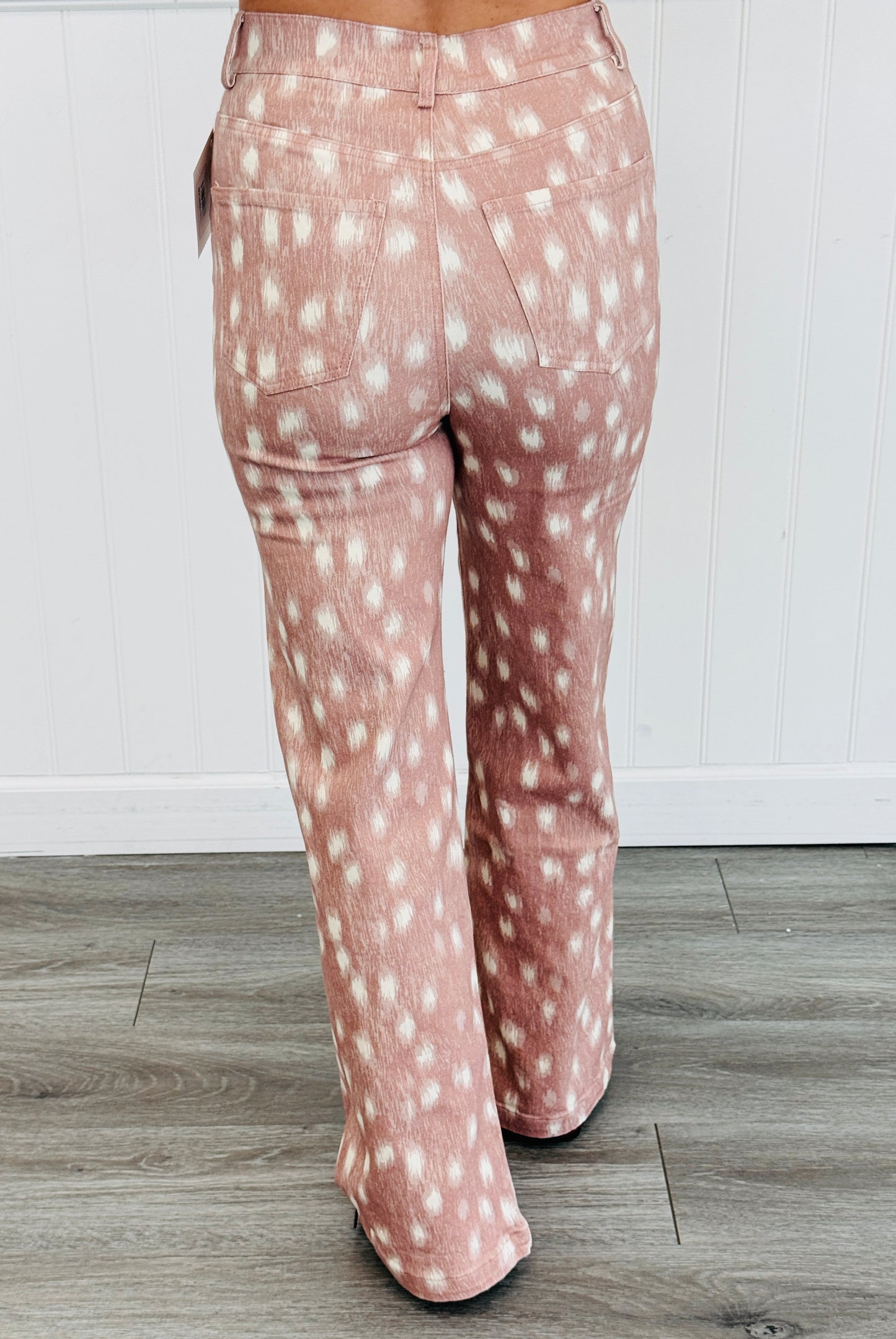 Pecan Bambi Print Wide Leg Pants (Reg.)