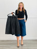 Mineral Wash Pleated Culottes (Reg.)-2 Colors
