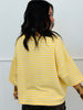 Yellow Striped Short Sleeve Top (One Size)