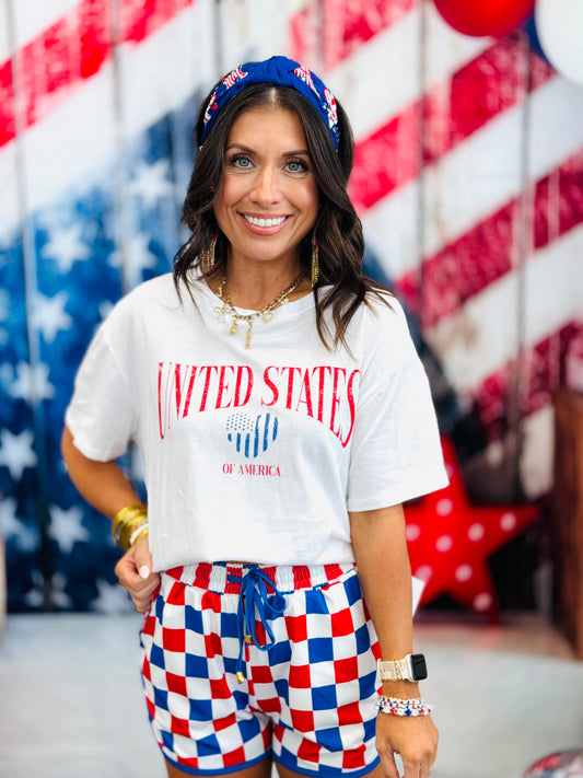 White United States Heart Graphic Tee (Reg.)
