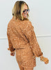 Taupe Mix Dot Print Jacket & Mini Skirt Set (Reg.)