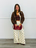 Dark Brown Multi Floral Print Utility Jacket (Reg & Plus)