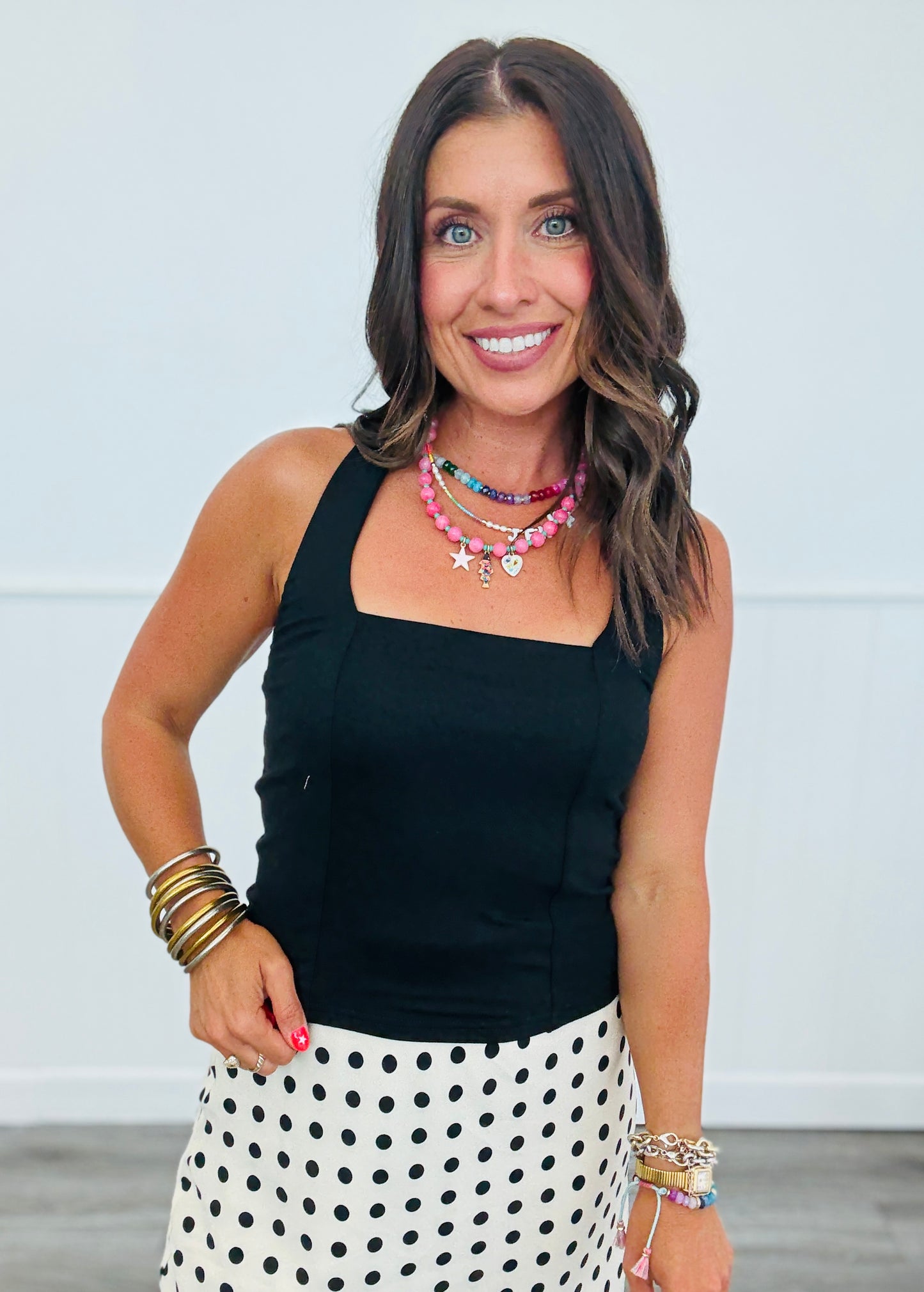 Square Neck Halter Top (Reg & Plus)- 5 Colors