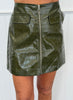 Embossed Faux Croc Mini Skirt (Reg & Plus)-2 Colors