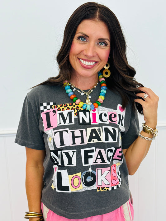 Nicer Than My Face Looks Boxy Tee (Reg. and Plus)