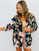 Black Multi Botanical Floral Print Jacket (Reg.)