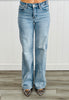 Risen Light Tummy Control Wonderfully Wide Leg Jeans (Reg & Plus)